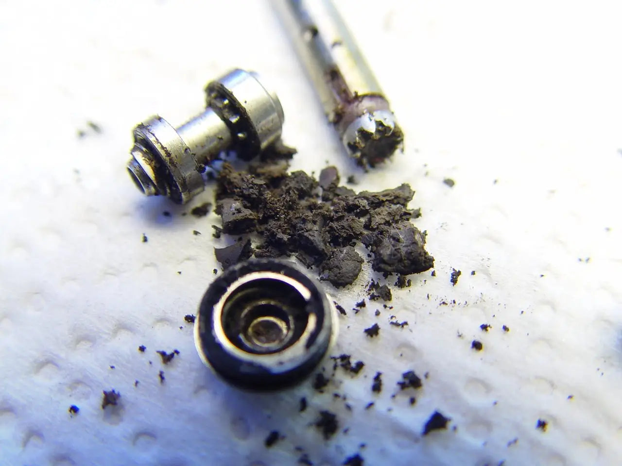 Ablagerungen im Prophylaxe Kopf - Werkstattblick